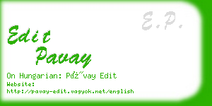 edit pavay business card